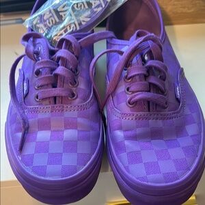 Vans Purple Checkered Sneakers